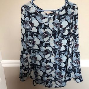 Long Sleeve Floral Blouse